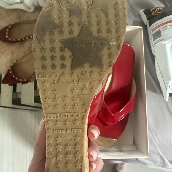 Red jimmy choo wedges - Picture 2 of 2